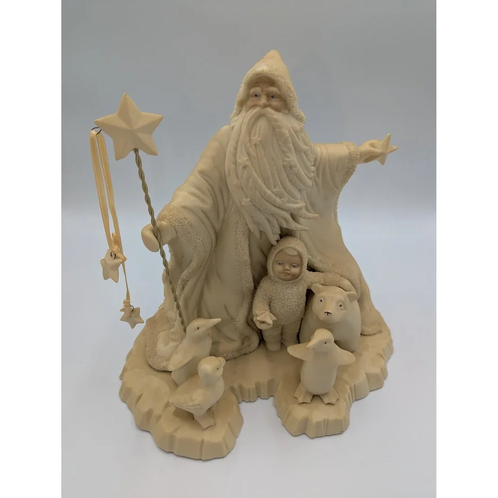 Department 56 Santa Figurine Snowbabies Jack Frost A Touch of Winter Magic Cream